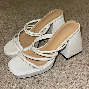 White Heels size 5